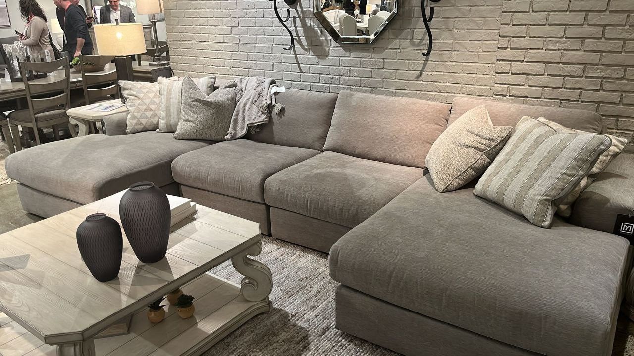 💃BRAND NEW 👌Avaliyah Ash 4-Piece Double Chaise Sectional