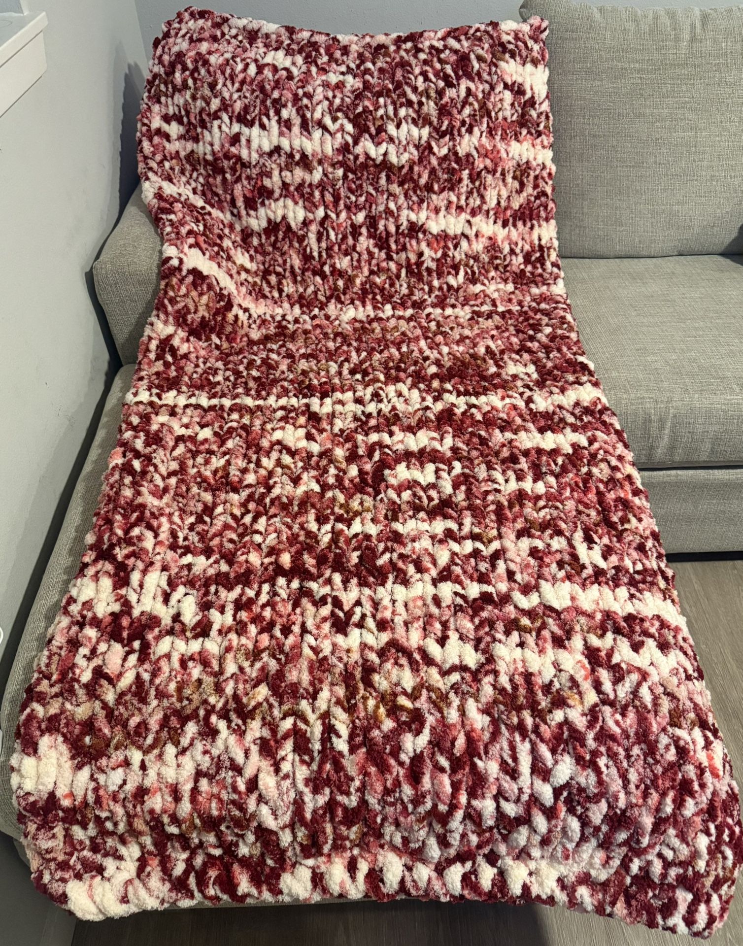 Hand Knitted Throw Blanket