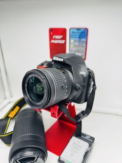 NIKON D3500 TWO LENS KIT 18-55mm 70-300mm Black