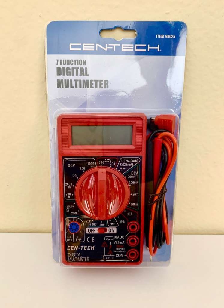 Brand New - Cen-Tech Digital Amp Ohm Volt Meter Ac Dc Voltmeter Multimeter