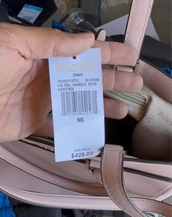 Michael Kors Pink Large Leather Tote Work Bag with Lap top compartment