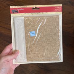 Burlap Mini Scrapbook Album 