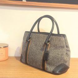Coach Herringbone Tweed Tote (G3J-9396)