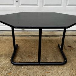Adjustable Height Black Office / Craft Table – Heavy Duty