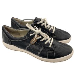 Romika Cordoba soft leather low top lace-up black sneakers women’s Size 40/9US