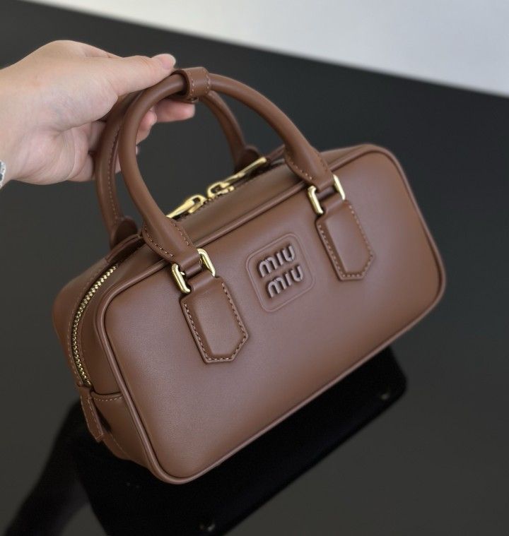 A new gift from a friend Miu Miu Arcadie Mini Crossbody — Cognac Leather