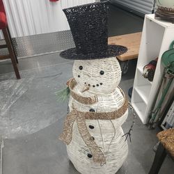 A Large Light Up Snowman