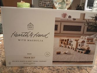 23-Piece Wooden Toy Train Set-info 👇
