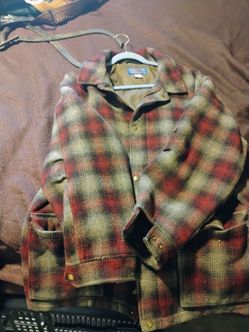 Vintage Pendleton Plaid Wool Flannel Jacket Made in USA Size XL