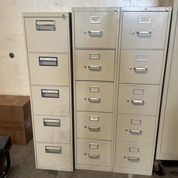 File cabinets 5 drawer system.