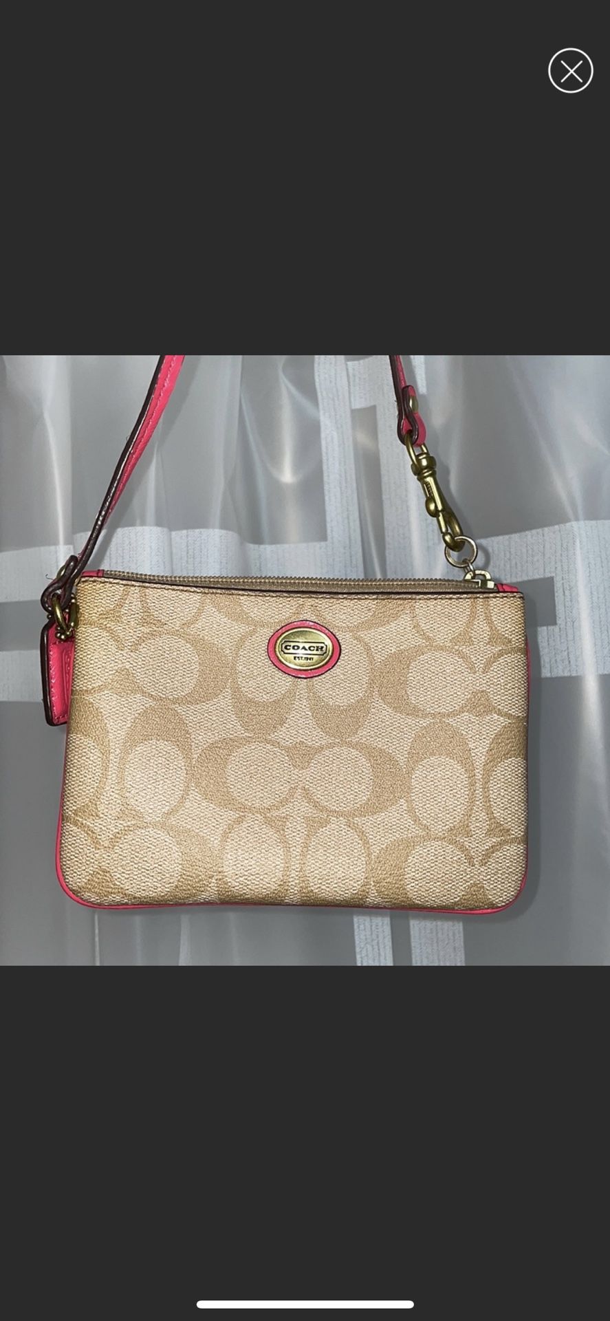 Authentic Vintage Coach Wristlet / Mini Purse