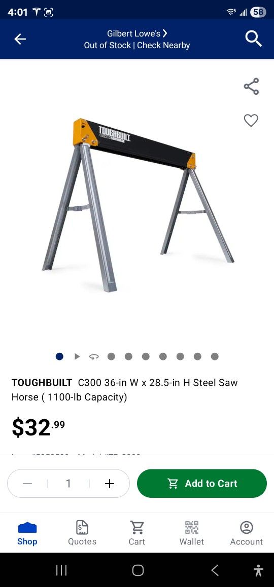 4 Folding Saw horses