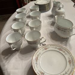 Beautiful Vintage Noritake Gina China Dessert Set