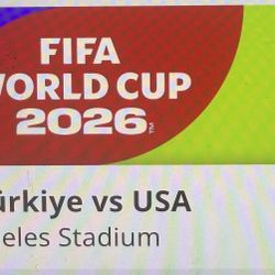4 FIFA World Cup 2026 Türkiye vs USA Ticket 25 Jun 2026 Sec 227 Row 11 Seats 1-4
