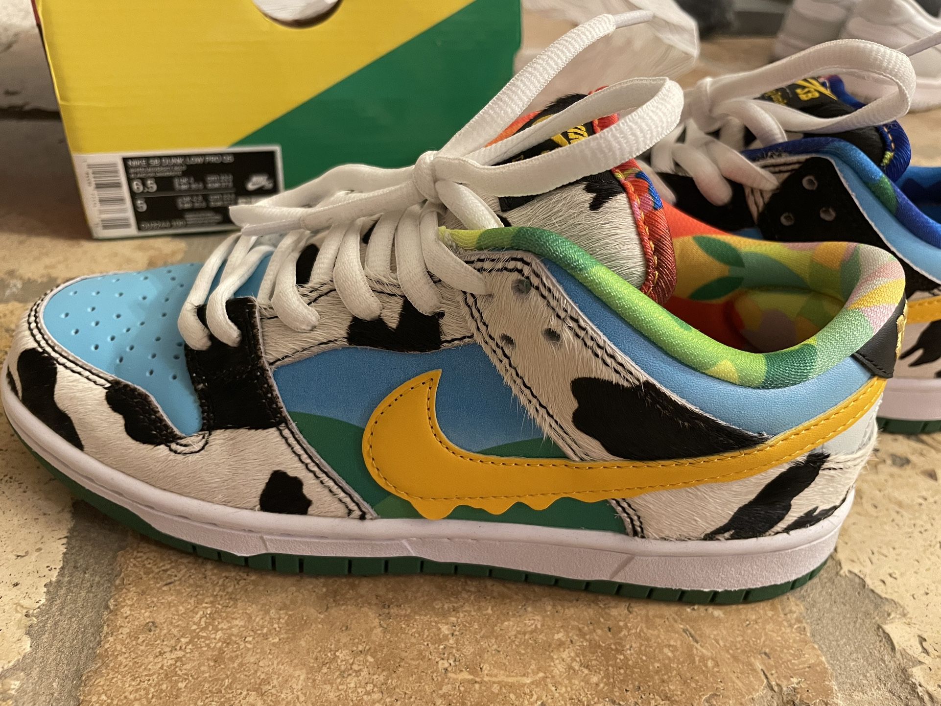 NIKE SB DUNK LOW ~ Ben & Jerry’s Chunky Dunky Cow Print...