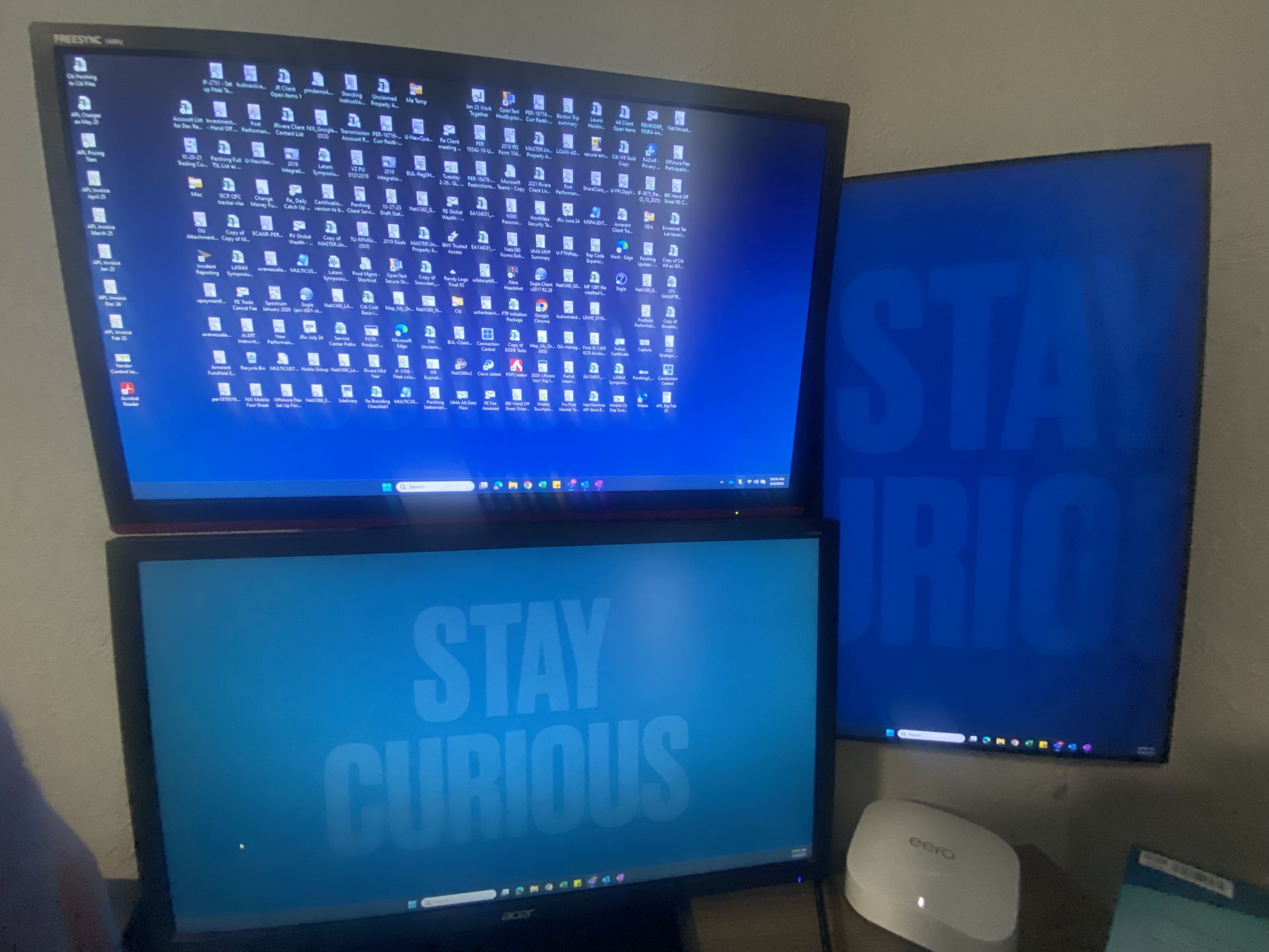 Monitors - Lot of Three 24inch Monitors