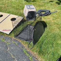 Collapsible Dog Crate, Small Pet Cage, Heated Pet Mat