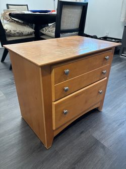 2-Drawer Wood Nightstand