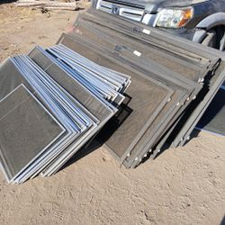 Screen door panels and windows