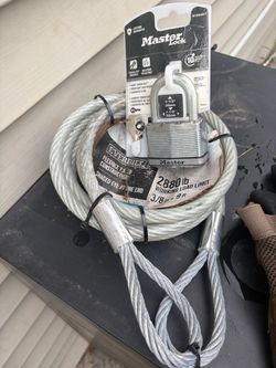 Master lock and cable wire set