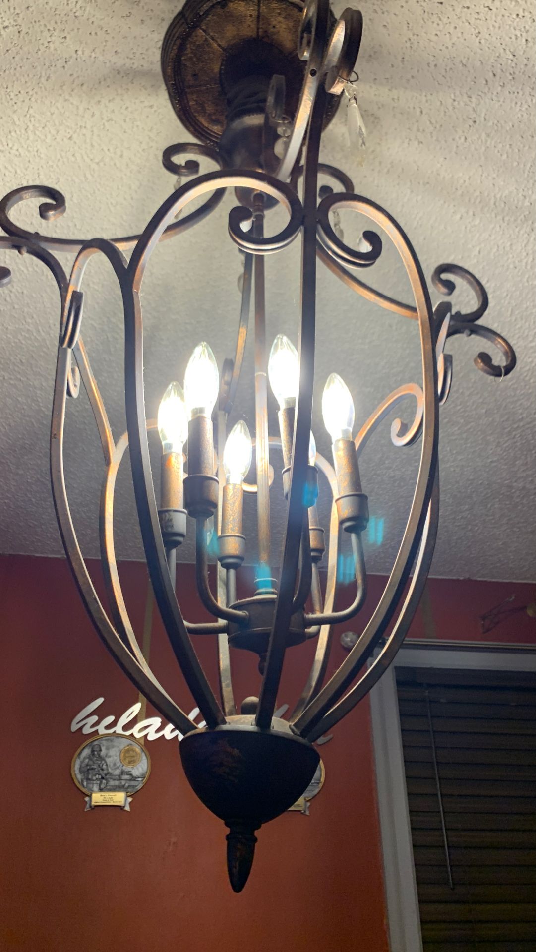 Oil bronzed chandelier
