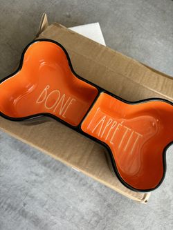 Brand New! Rae Dunn Artisan Collection By Magenta. “Bone Appetit” Halloween Decoration 