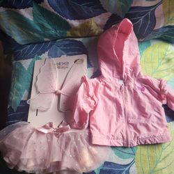 Baby Girl 2 Piece  Tutu Set 0- 12  Months  and Jacket Newborn Girl