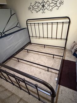 Metal Bed Frame (Cal King) with Headboard and Footboard