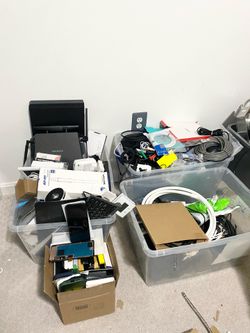 Huge Electronics & Cables Lot – Router Chargers, Adapters phone screen replacements and MORE!