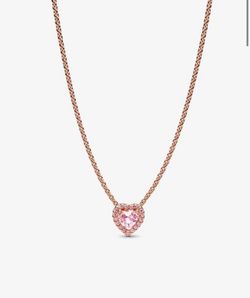 Rose gold pandora necklace