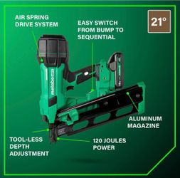 Metabo HPT Cordless Framing Nailer, MultiVolt 21° Kit, NR1890DRA Plastic Strip Design, 4.0Ah Lithium Ion Battery Included, Drives 2 to 3-1/2 in. Nails
