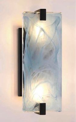 Modern Square Glass Wall Sconce – Black Finish