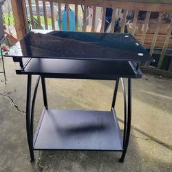 Black Glass Top Desk