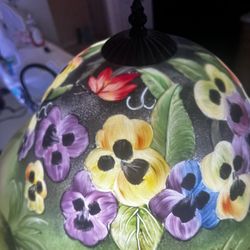 Vintage Reverse Painted Lamp