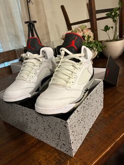 Air Jordan 5 White Cement Sneakers