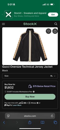 Gucci Oversize Technical Jersey Jacket