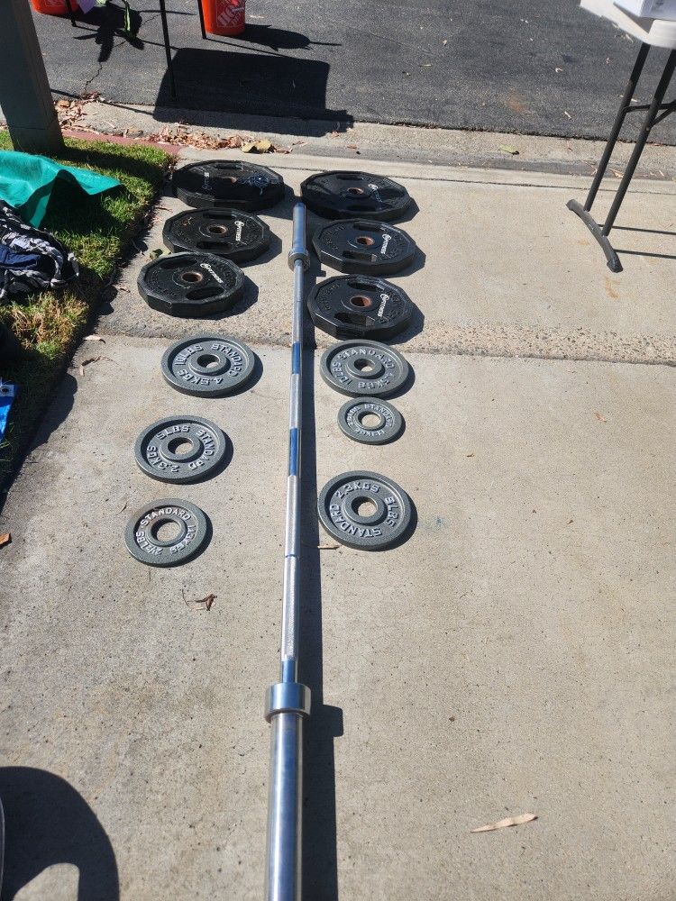 Olympic Barbell And Plate Set 290lb