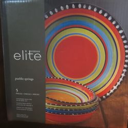 Gibson elite Pueblo Springs 5 Piece Pasta And salad Bowl Set