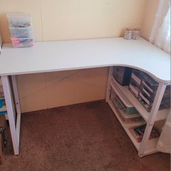 White L-Shaped Desk 