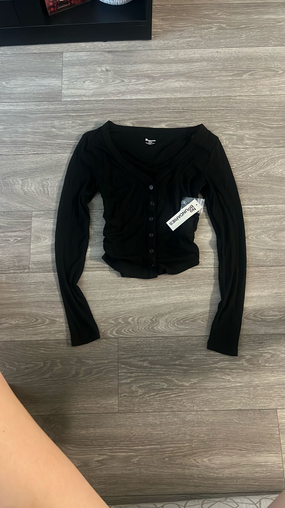 Button Up Black Top