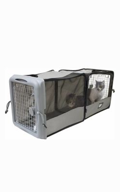 SportPet Dog and Cat Car Seat Crate Kennel - Large, Portable