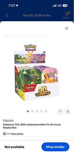 Pokémon TCG 30th Celebration Mini Tin Display Box
