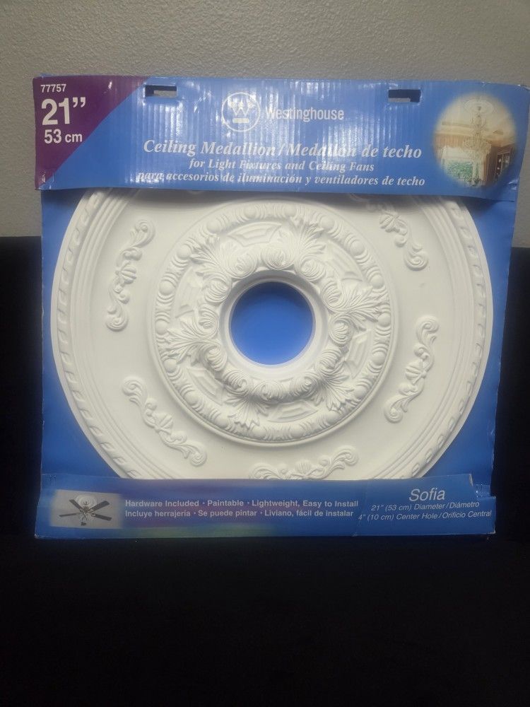 Westinghouse Lighting (contact info removed) Sofia Polyurethane Ceiling Medallion, 21-Inch Diameter