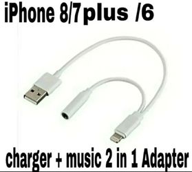 2 in 1 Lightning usb Adapter iPhone 7 ,7 Plus iphone 8/ 8plus charger + aux audio 3.5 adapter