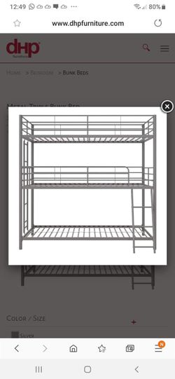 new triple bunk bed mattresses not included