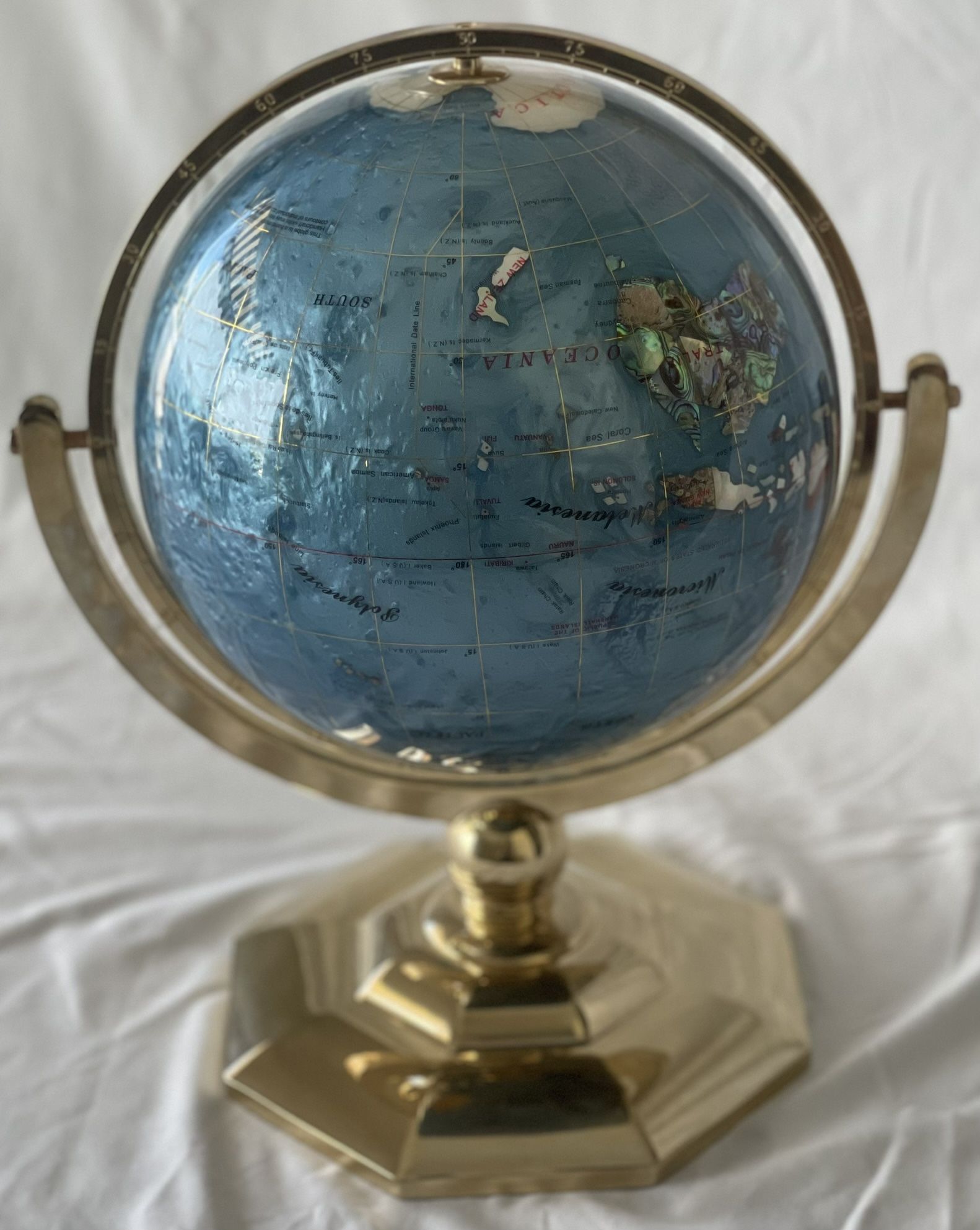 World Globe - Gold Stand 