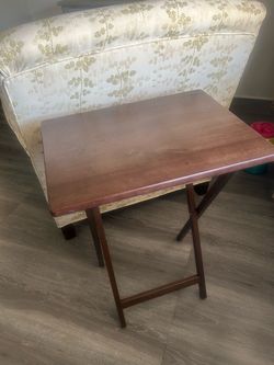 Dark wood tv table