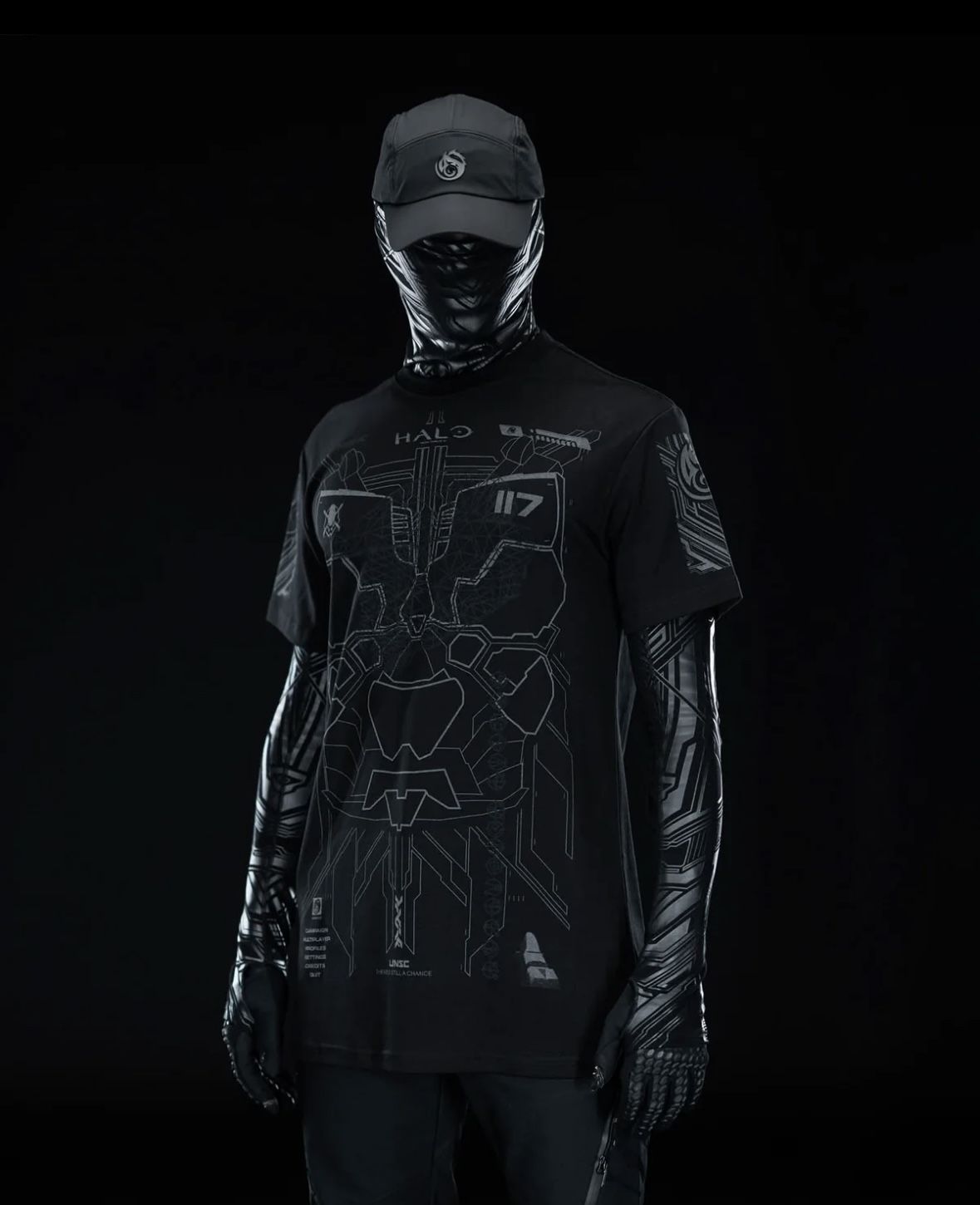 Halo tribute T shirt 🔥glows blue under UV black light and grey is reflective under LED