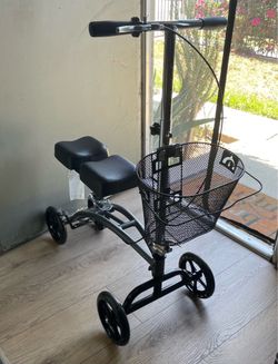 Drive Medical Steerable Knee Walker Scooter with Basket