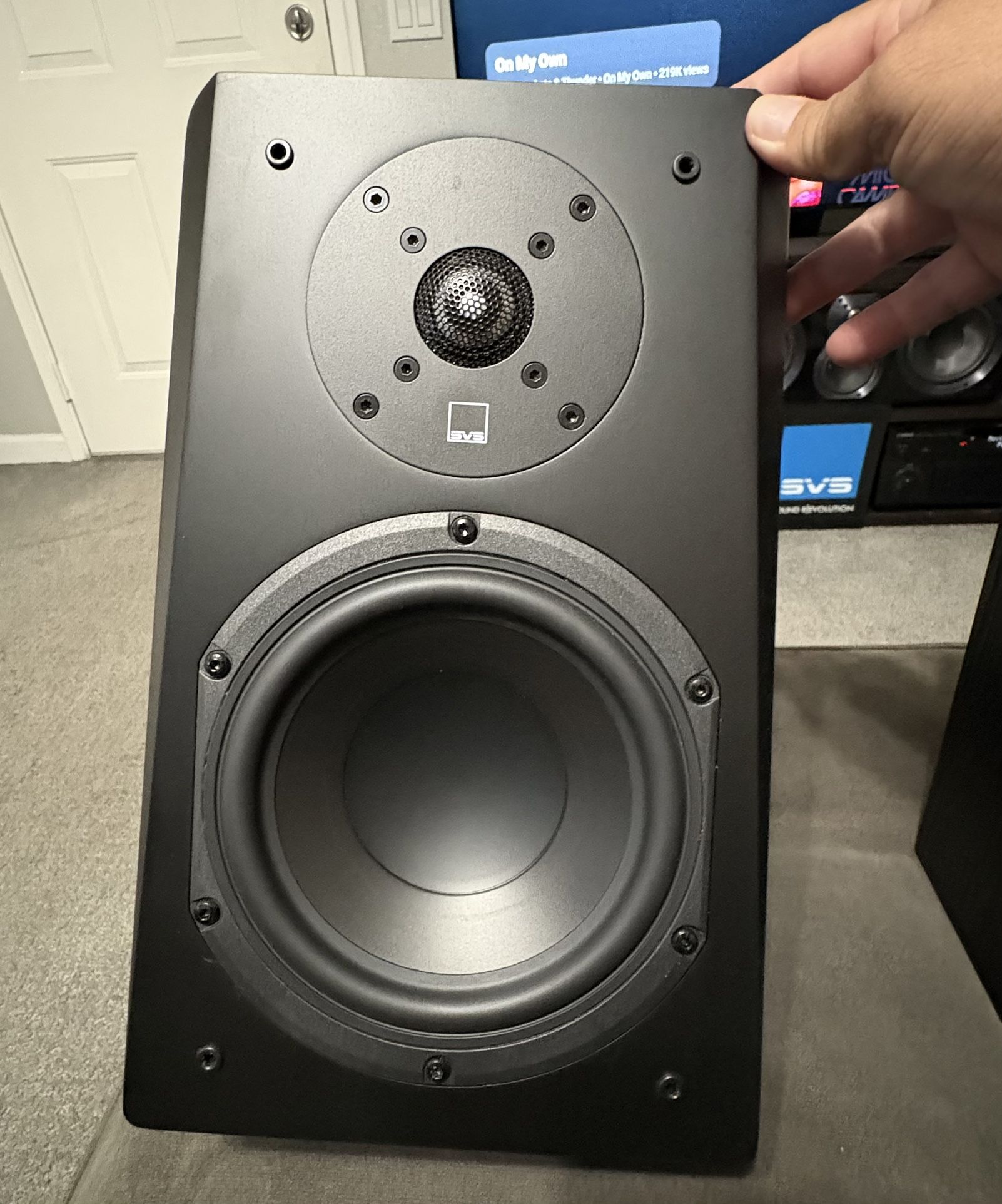 $375 SVS Prime Bookshelf Speakers (pair) Sound Perfectly As They Should. (listen To Them On Facebook Marketplace